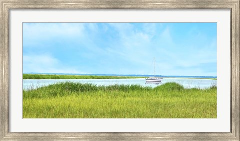 Framed Marsh Mooring Print