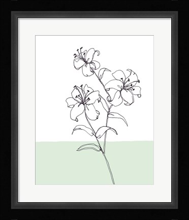 Framed Sweet Stems II Print
