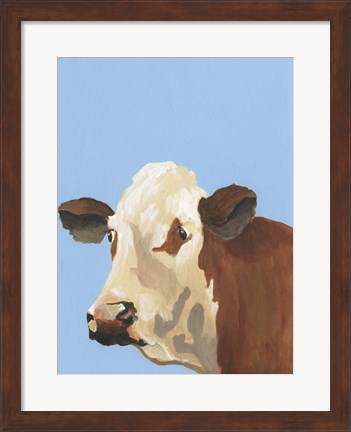Framed Cow-don Bleu I Print