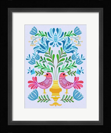 Framed Folk Bird IV Print