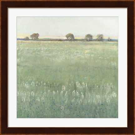 Framed Green Meadow I Print