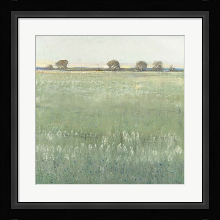 Framed Green Meadow I Print