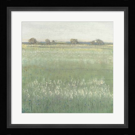 Framed Green Meadow II Print