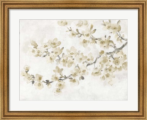 Framed Neutral Cherry Blossom Composition I Print