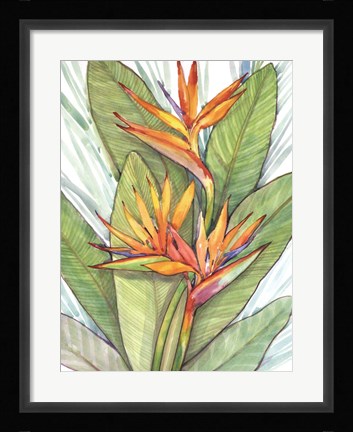 Framed Tropical Botanical Paradise I Print