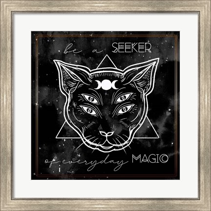Framed Mystical Cat II Print