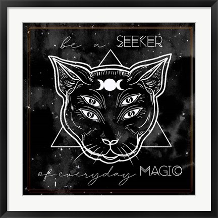 Framed Mystical Cat II Print