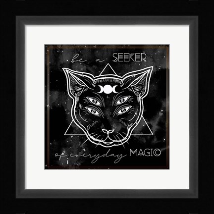 Framed Mystical Cat II Print