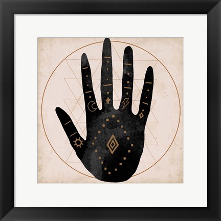 Framed Illuminated Palm I Print