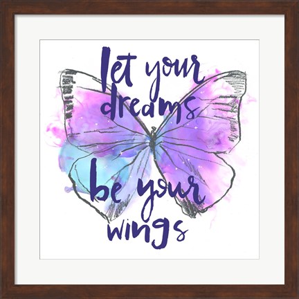 Framed Butterfly Dreams I Print