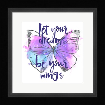 Framed Butterfly Dreams I Print