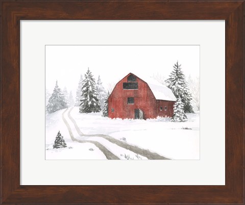 Framed Evergreen Farm I Print