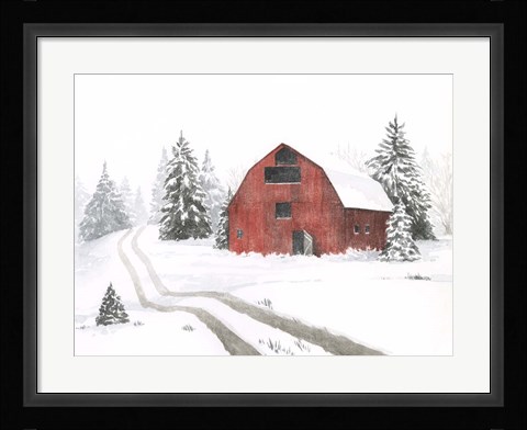 Framed Evergreen Farm I Print