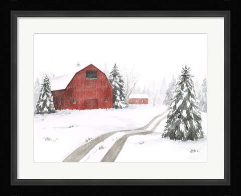 Framed Evergreen Farm II Print