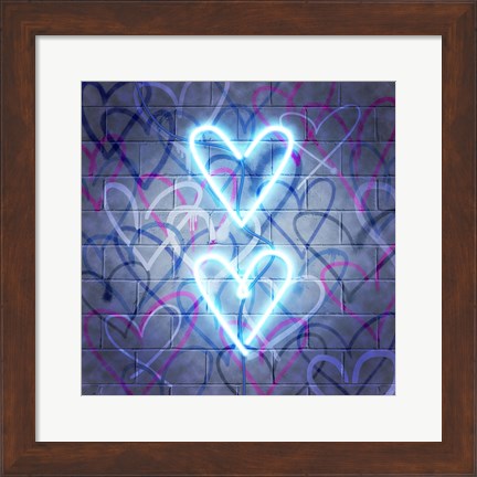 Framed Neon Heart I Print