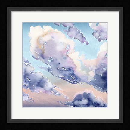 Framed Covered Clouds II Print