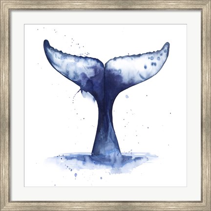 Framed Whale Wave II Print