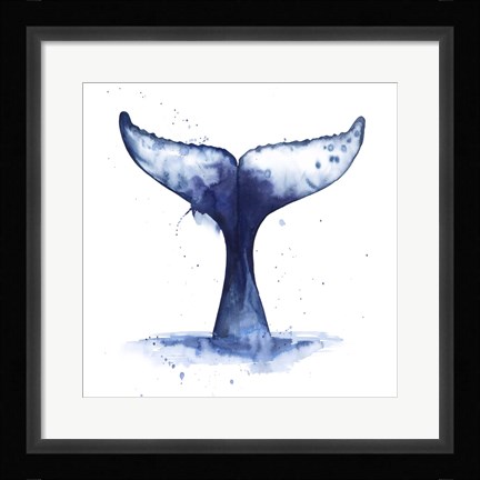 Framed Whale Wave II Print