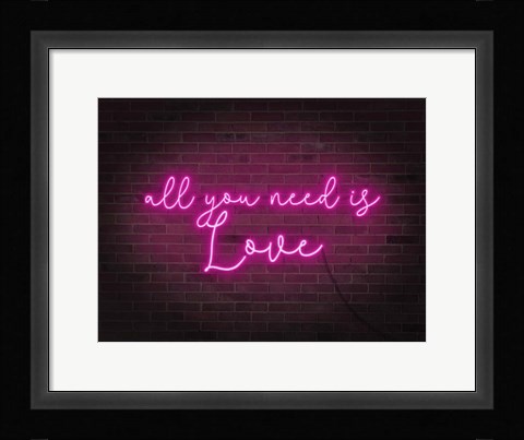 Framed Neon Love I Print