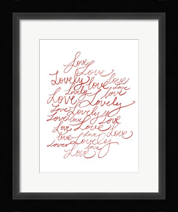 Framed Lots of Love I Print