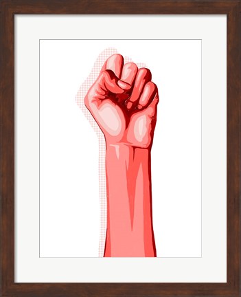 Framed Color Block Fist II Print