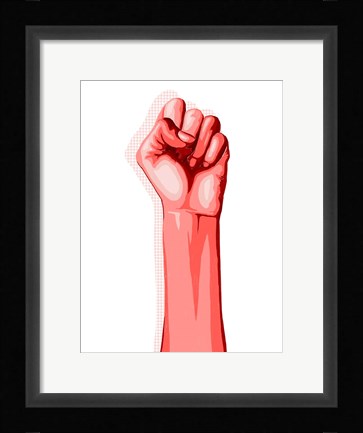 Framed Color Block Fist II Print