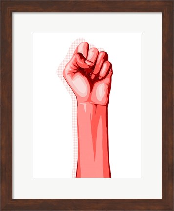 Framed Color Block Fist II Print