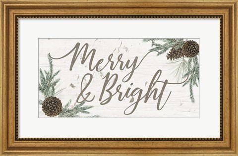 Framed Wreath Sentiments I Print