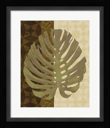 Framed Tropical Leaf I Print