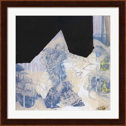 Framed Blue &amp; Black II Print