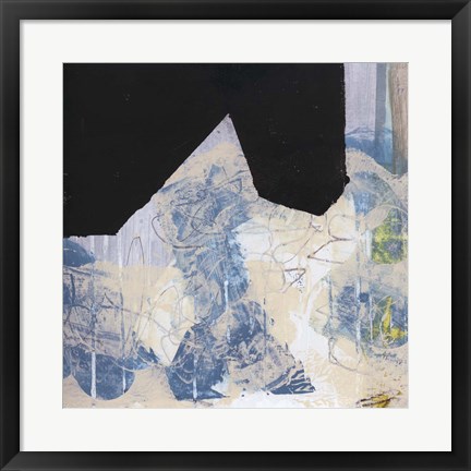Framed Blue &amp; Black II Print