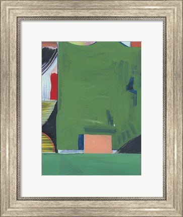 Framed Teal Abstract II Print