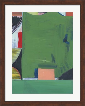 Framed Teal Abstract II Print