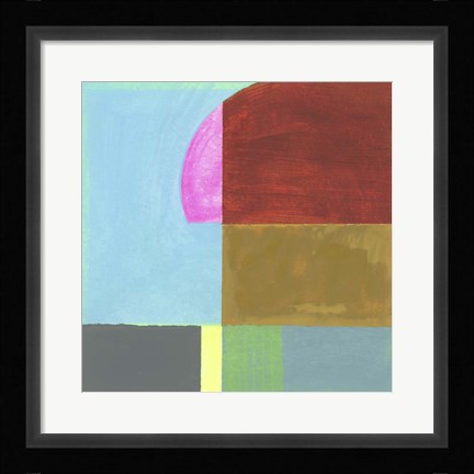 Framed Blue Neons II Print