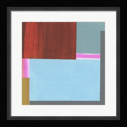 Framed Blue Neons III Print