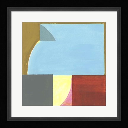 Framed Blue Neons IV Print