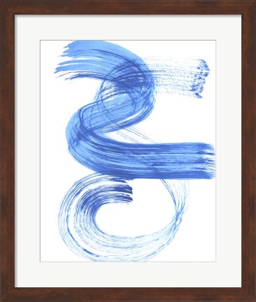Framed Blue Swish III Print