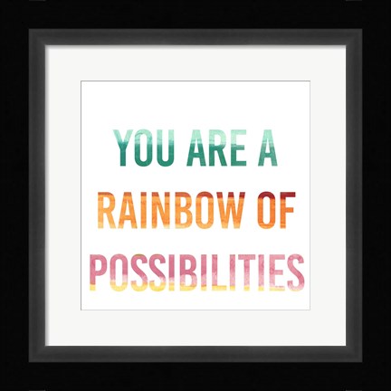 Framed Rainbow of Possibilities I Print