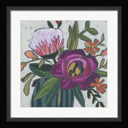 Framed Carnivale Flora II Print