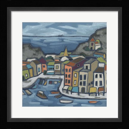 Framed Mosaic Harbor II Print