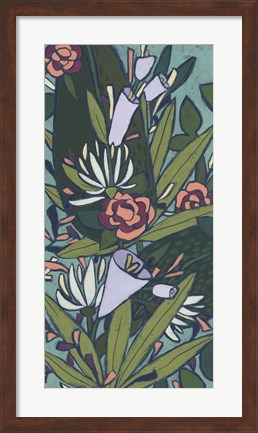Framed Lush Tropic Panel I Print