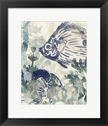 Framed Seafloor Fresco I Print