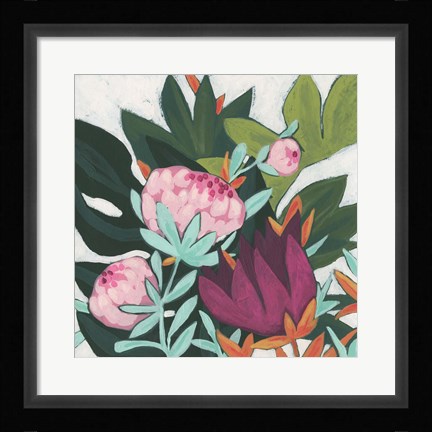 Framed Jungle Jewel I Print