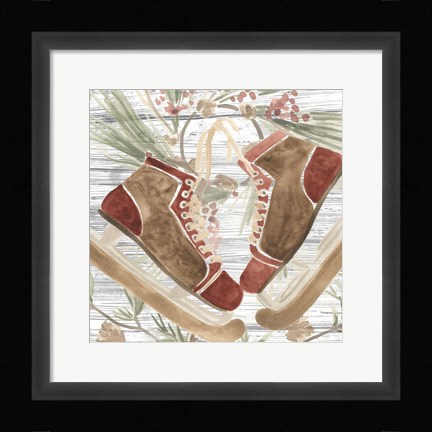 Framed Pinecone Lodge I Print