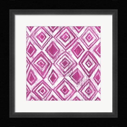 Framed Eclectic Textile I Print