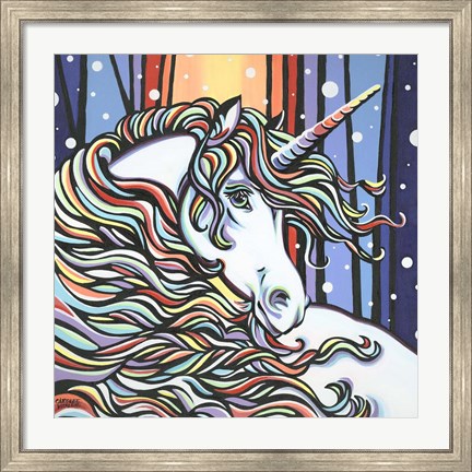 Framed Magical Unicorn I Print