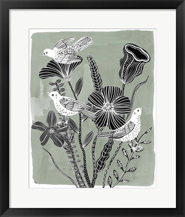 Framed Swallow Dance II Print