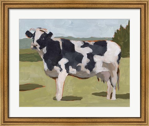 Framed Cow Portrait II Print