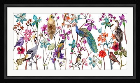 Framed Tangled Garden V Print