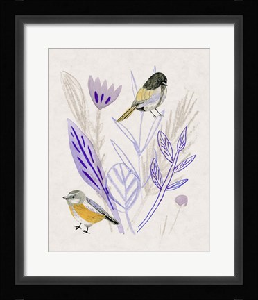 Framed Meander in Violet III Print